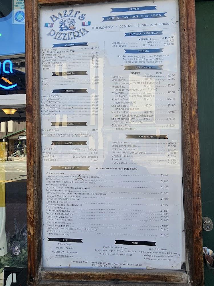 Bazzi's Pizza Menu image 3