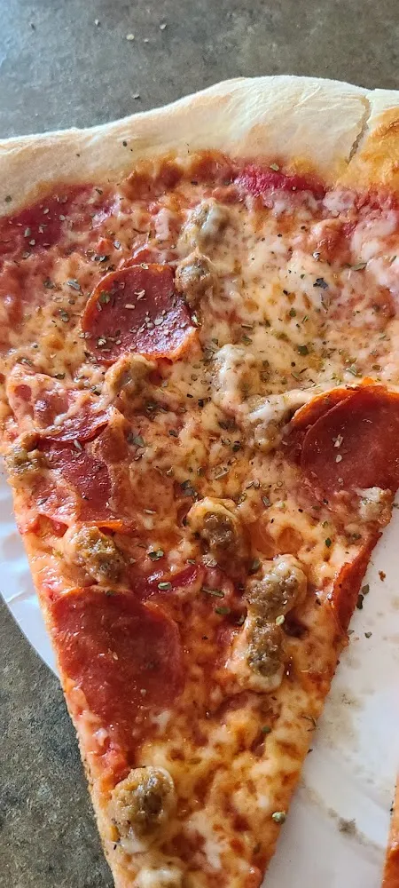 Pepperoni & Meatball Pizza Slice of Pizza